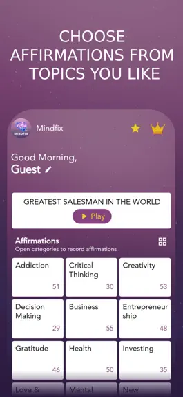 Game screenshot Mindfix -Positive affirmations mod apk