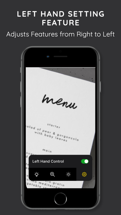 Menu Reader - Magnify & Flash Screenshot