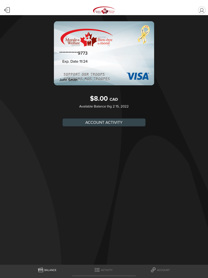 CFMWS Balance Checker