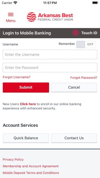 Arkansas Best FCU Mobile App