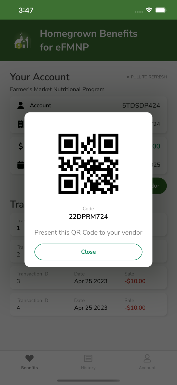 Homegrown Benefits - for eFMNP