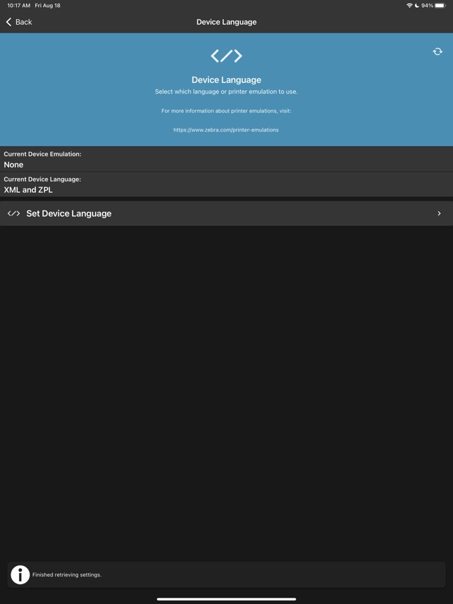 Zebra Printer Utility App Store