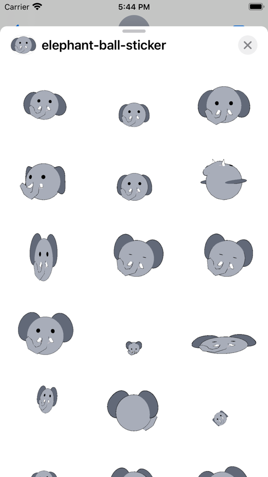 elephant ball sticker - 1.0 - (iOS)