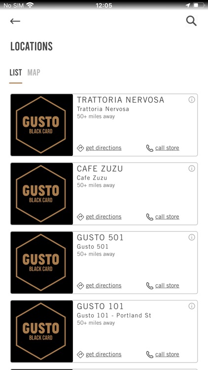 Gusto 54 Black Card