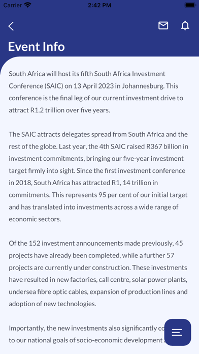 SA Investment Conference Screenshot
