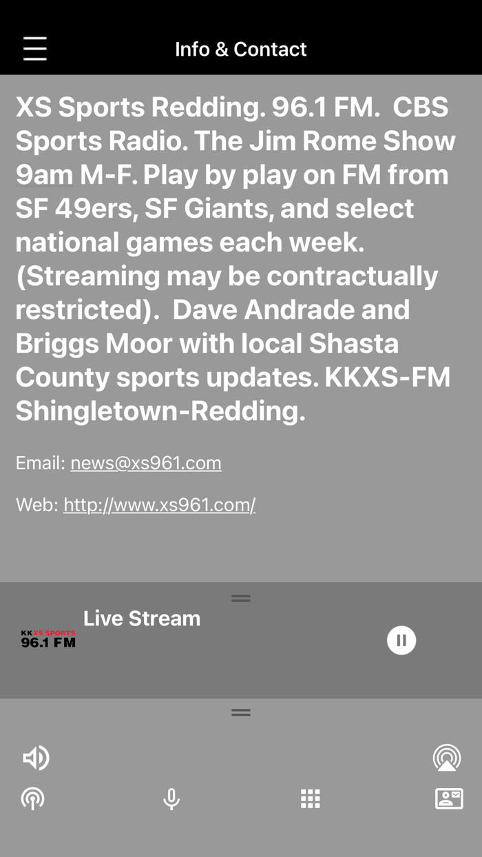 XS Sports Redding 96.1 FM