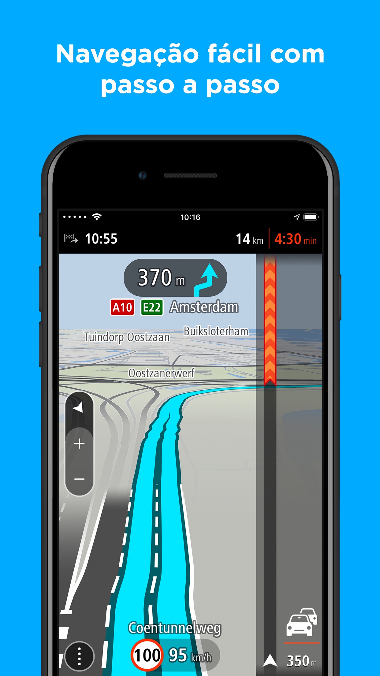 Screenshot do app TomTom GO Navigation