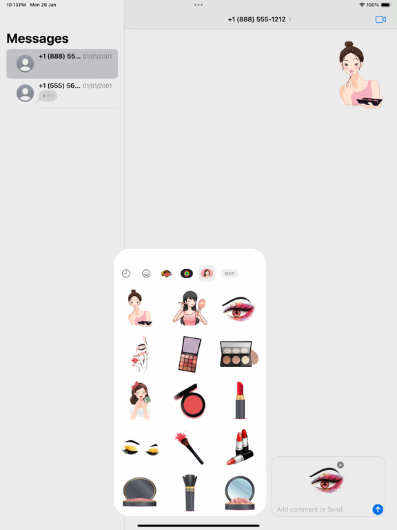 Screenshot #4 pour Beauty Lipstick Stickers