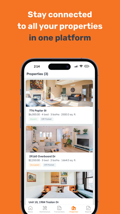Poplar Homes - Owner Screenshot