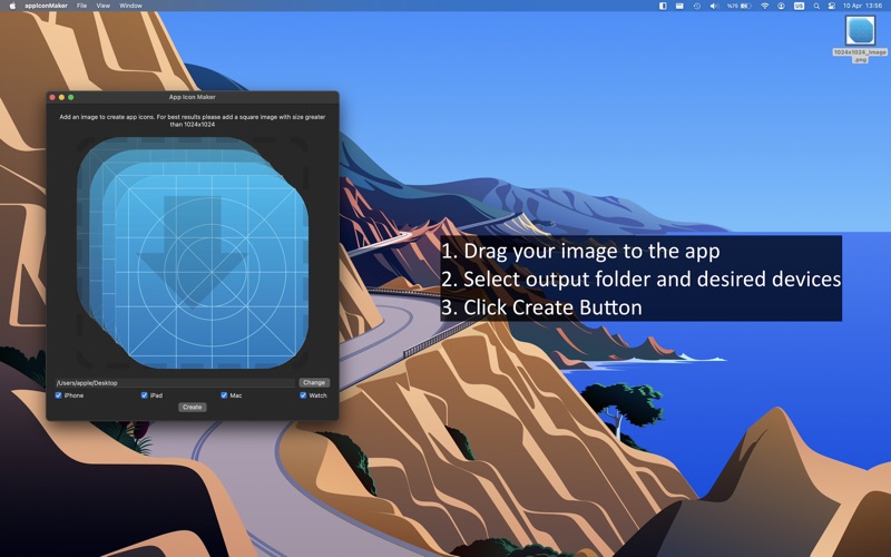 Screenshot #1 pour AppIcon Maker(xcAsset Creator)