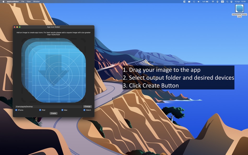 AppIcon Maker(xcAsset Creator) - 1.2 - (macOS)