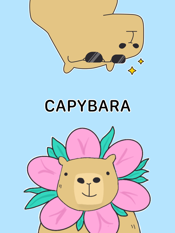 Cute Capybara Expressions