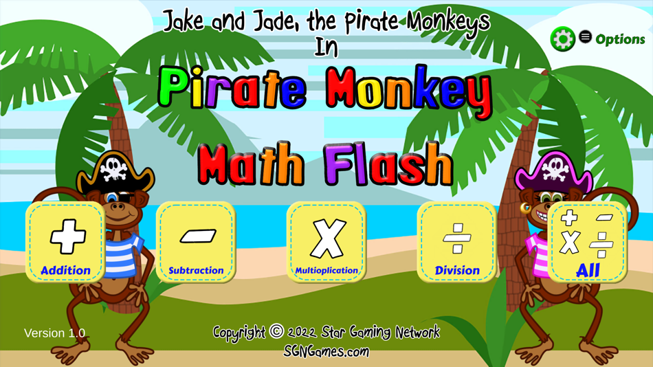 Pirate Monkey Math Flash - 1.0 - (iOS)