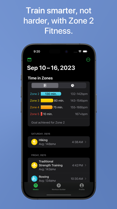 Zone2 Fitness Screenshot