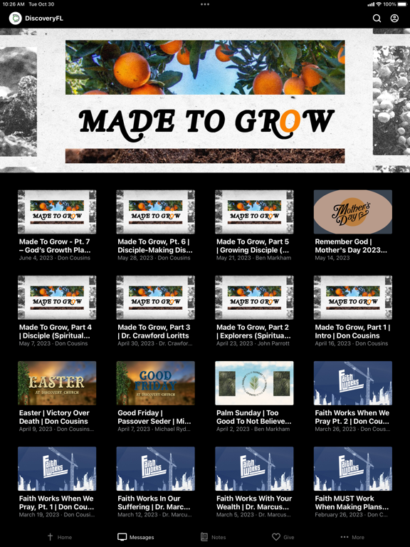 Discovery Church Florida iPad screenshot 2 - Lifestyle app
