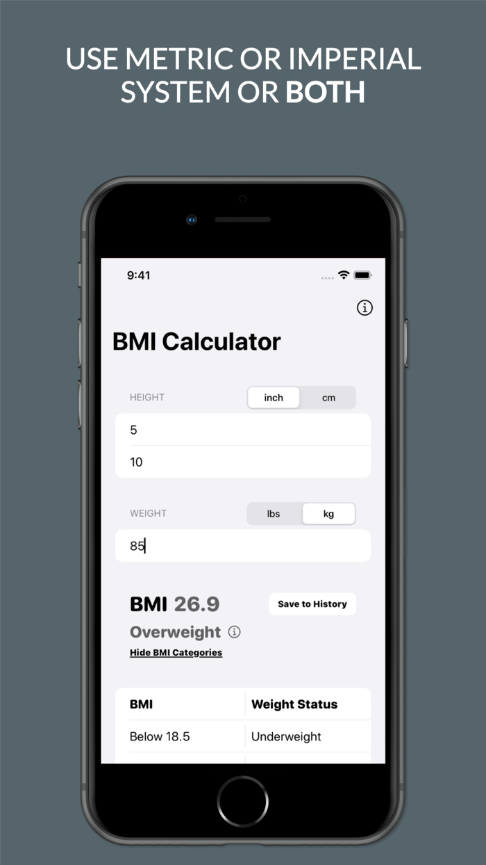 BMI Calculator  Tracker
