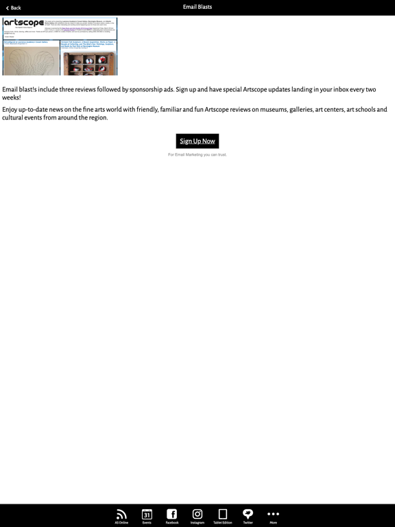 Artscope Mobile iPad screenshot 5 - News app