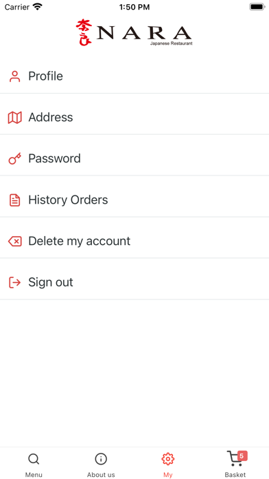 Nara Restaurant Screenshot