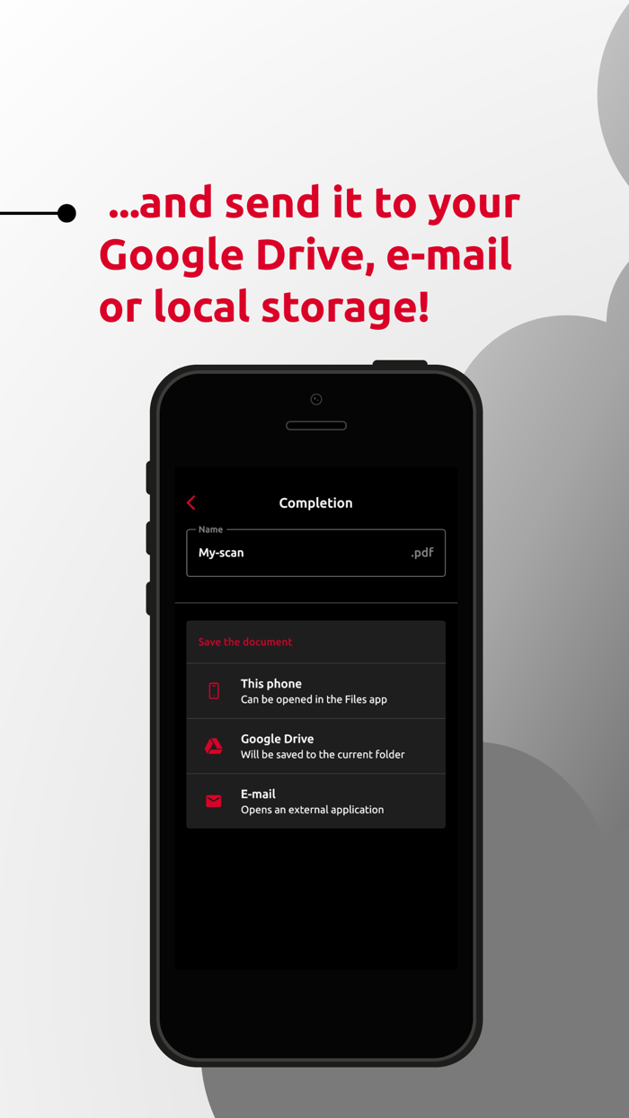 Camera scan to Google Drive