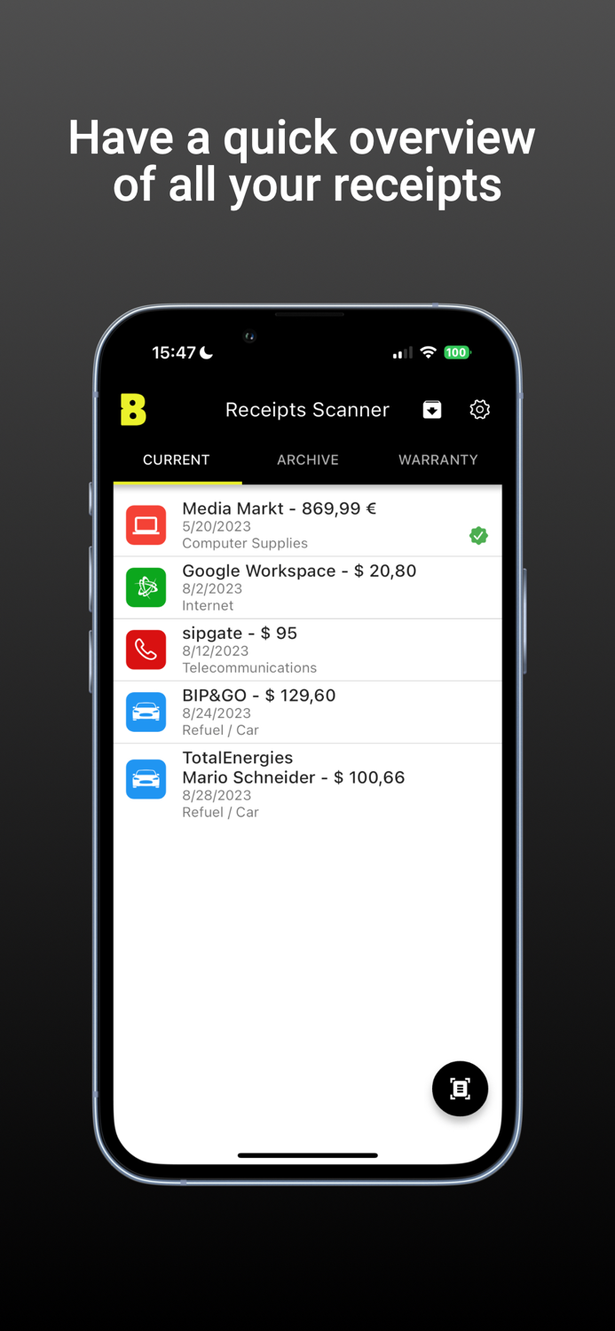 Receipts Scanner