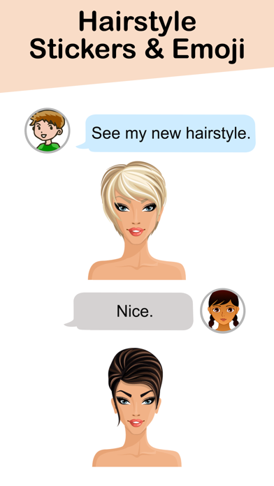 Hairstyle Stickers & Emoji Screenshot