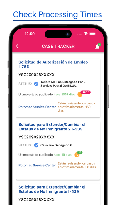 Inmigra Case Tracker screenshot n.2