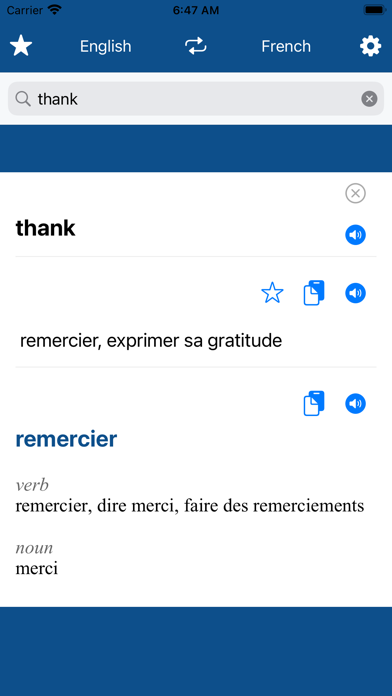 French English Dict Screenshot
