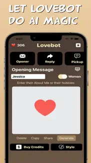 ai text response lovebot aura iphone screenshot 2