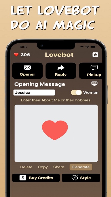 AI Text Response Lovebot Aura