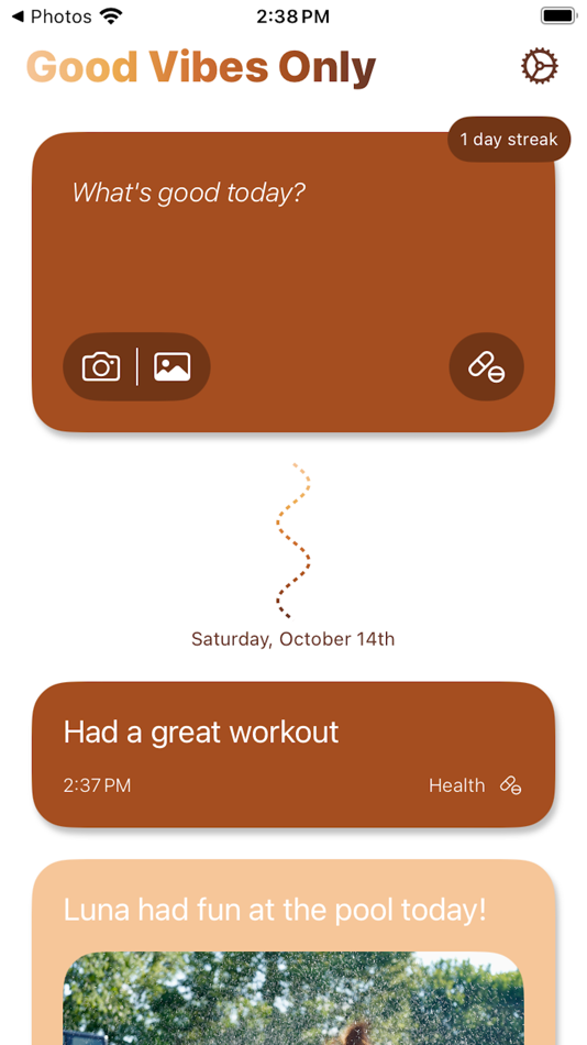 #2. Good Vibes Only App (iOS) 由: Mark Schmidt