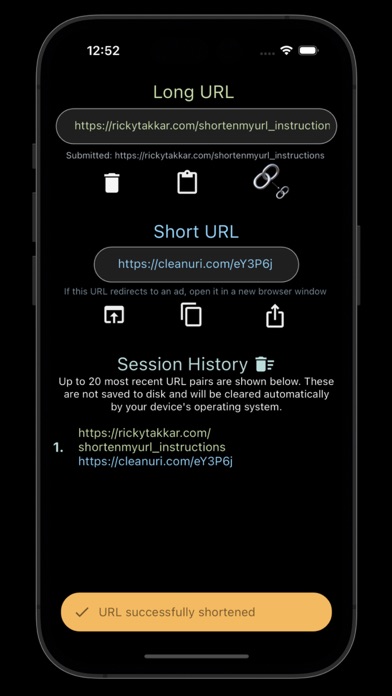 ShortenMyURL Screenshot