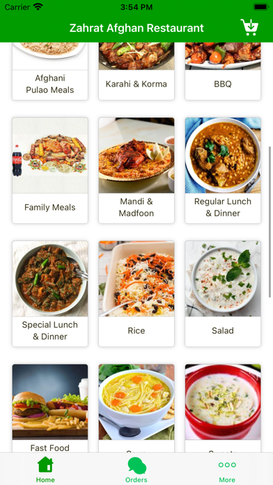 ZahratAfghan Restaurant Screenshot