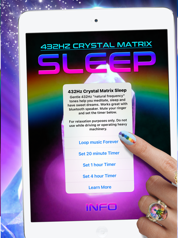 432Hz Crystal Matrix Sleep iPad screenshot 3 - Lifestyle app
