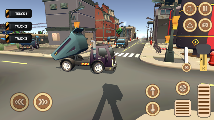 Cartoon Truck And Forklift