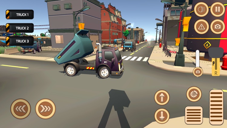 Cartoon Truck And Forklift