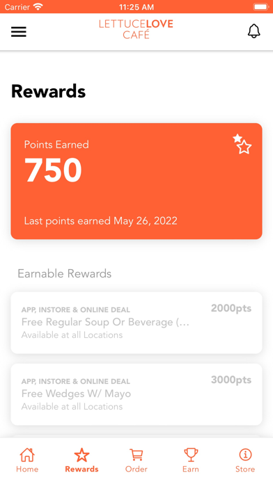 Lettuce Love Rewards Screenshot