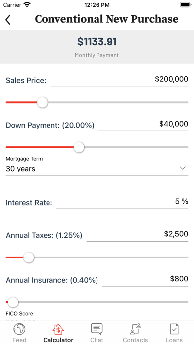 Sports Afield Mortgage Screenshot