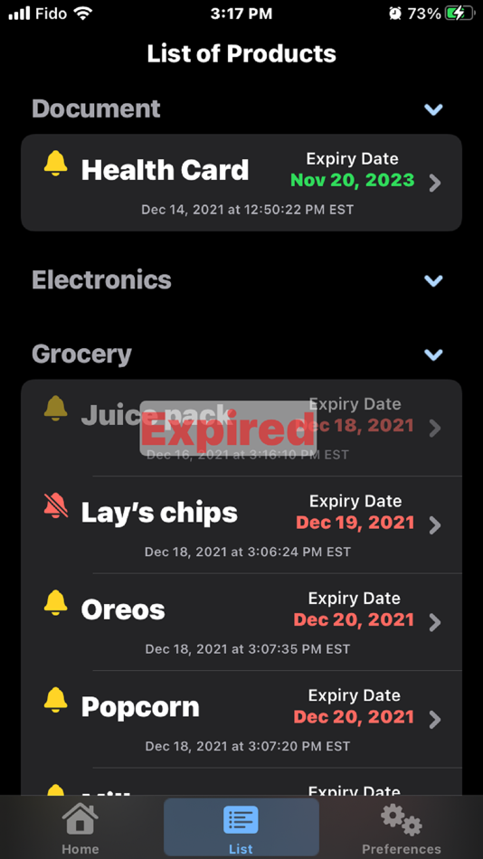 #6. ExpiRemind (iOS) Podle: Saj Panchal