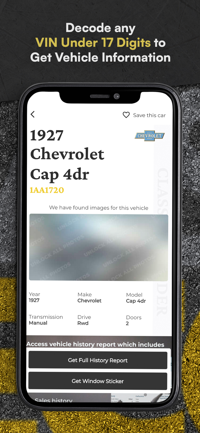 Classic Car VIN Lookup