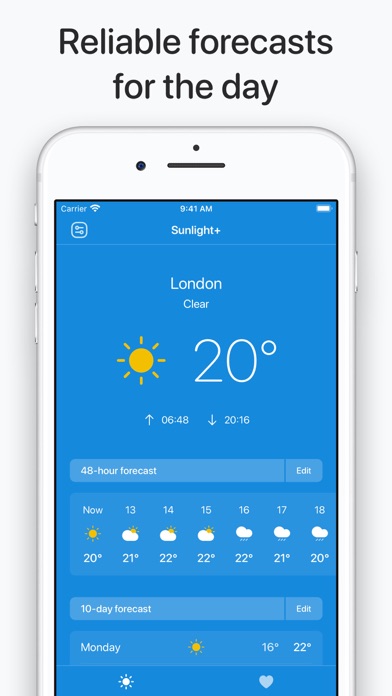 Sunlight+ : The weather app Screenshot