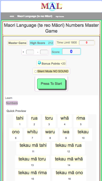 Maori M(A)L Screenshot