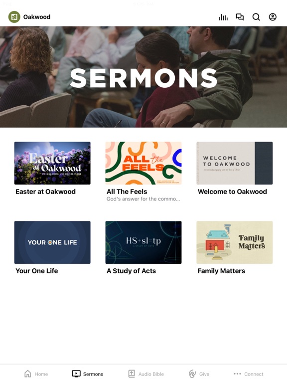Oakwood Church New Braunfels iPad screenshot 2 - Education app