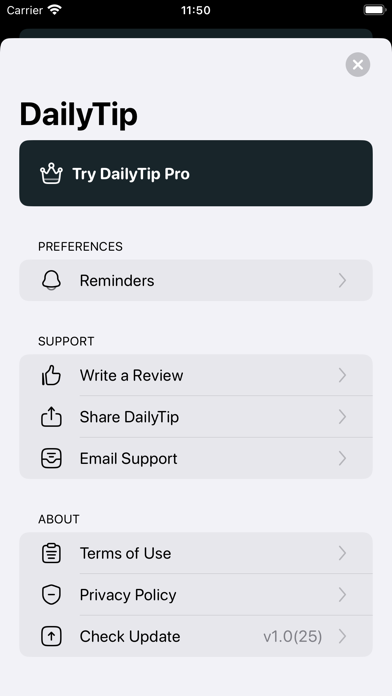 DailyTip: Today's Advice Screenshot