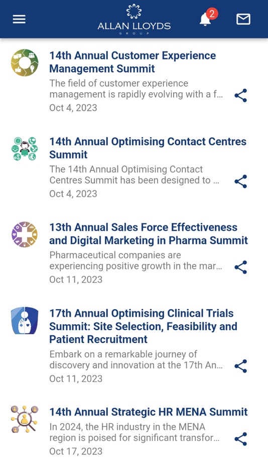 #2. Allan Lloyds Conferences (iOS) بواسطة: ALLAN LLOYDS EVENTS DMCC