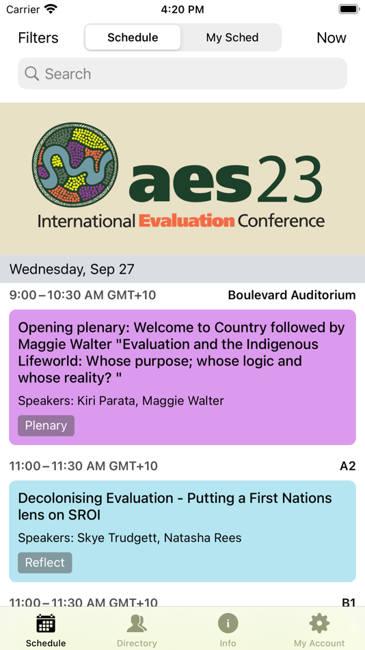 #1. aes23 (iOS) 由: Australian Evaluation Society Limited