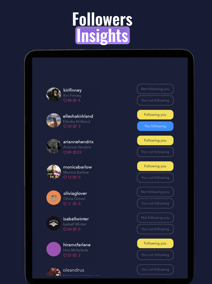 Followers Reports  IG Tracker