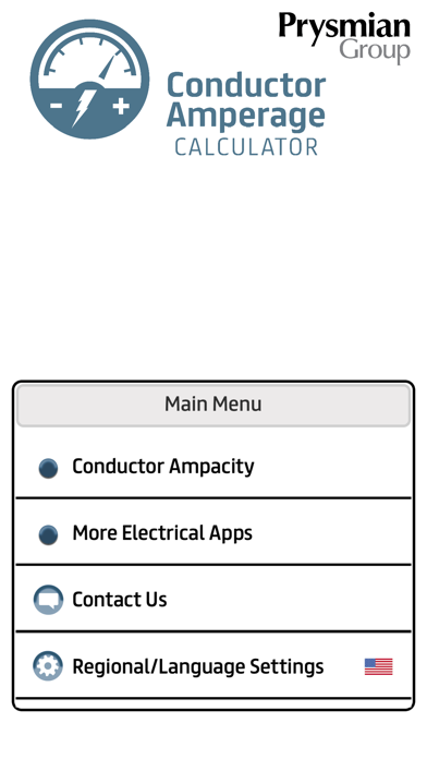 Prysmian Group Conductor Amps Screenshot