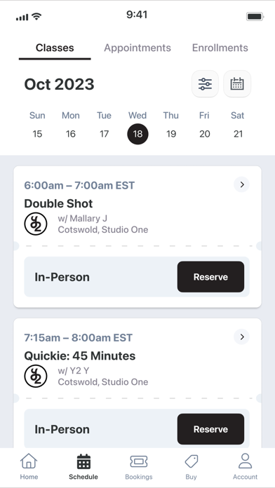 Y2 Yoga App Screenshot