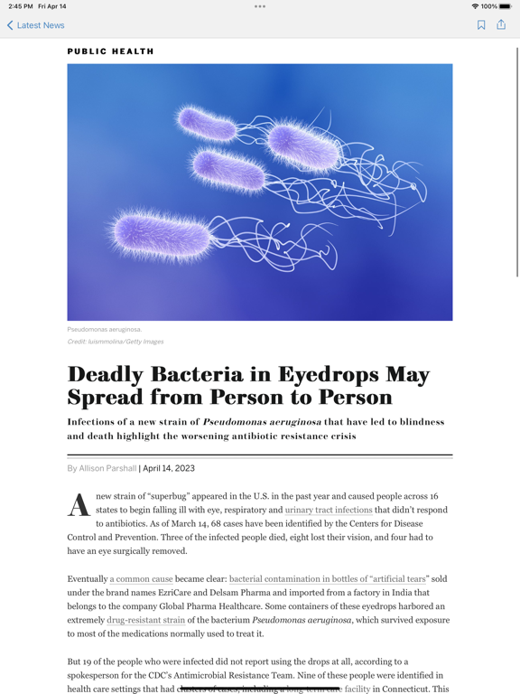 Scientific American iPad app afbeelding 2