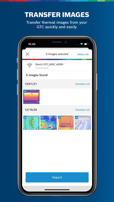 Bosch Thermal Connect Screenshot